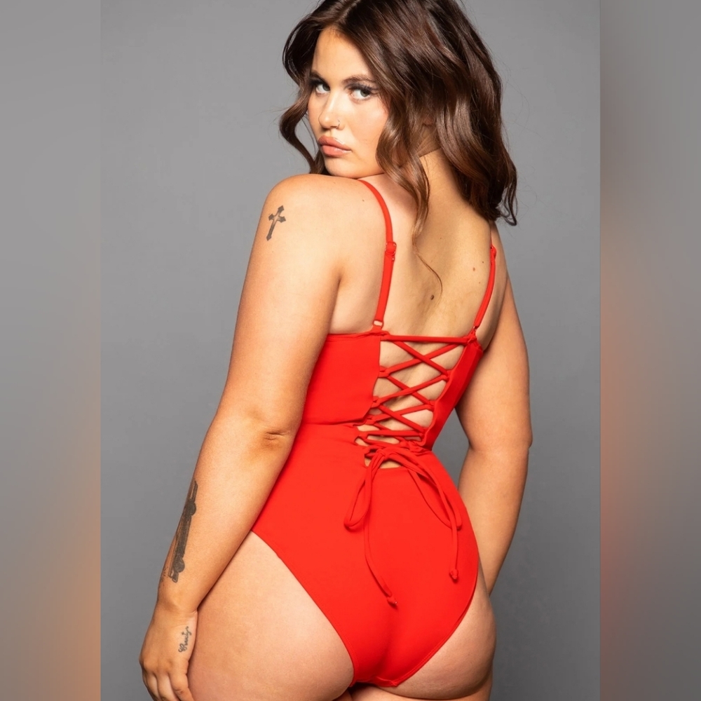 TA3 Red Shaping Swimsuit